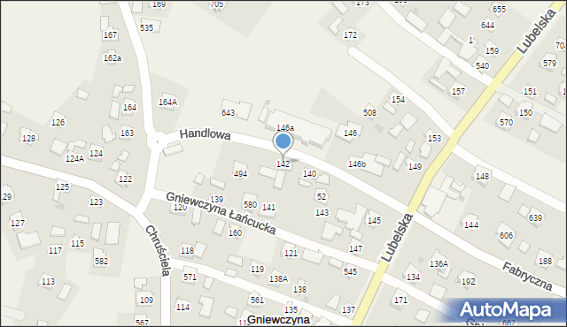 Gniewczyna Łańcucka, Gniewczyna Łańcucka, 142, mapa Gniewczyna Łańcucka