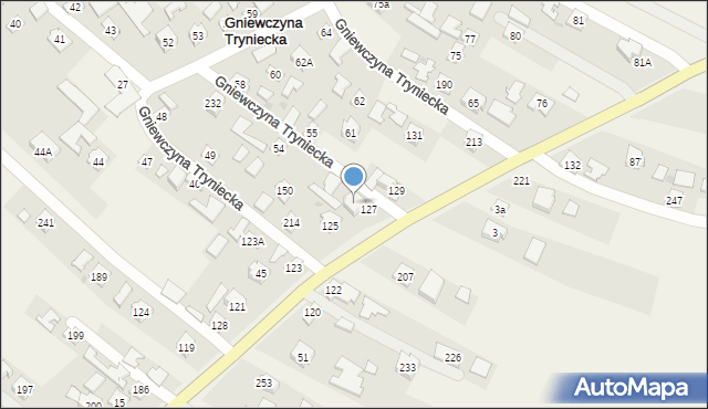 Gniewczyna Tryniecka, Gniewczyna Tryniecka, 127A, mapa Gniewczyna Tryniecka