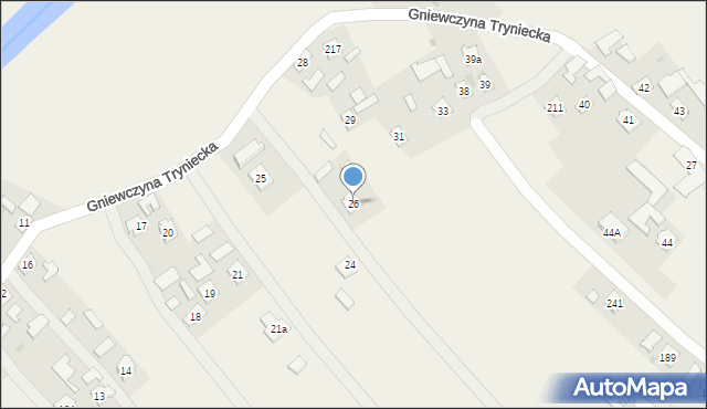 Gniewczyna Tryniecka, Gniewczyna Tryniecka, 26, mapa Gniewczyna Tryniecka