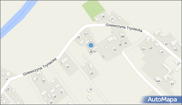 Gniewczyna Tryniecka, Gniewczyna Tryniecka, 29, mapa Gniewczyna Tryniecka