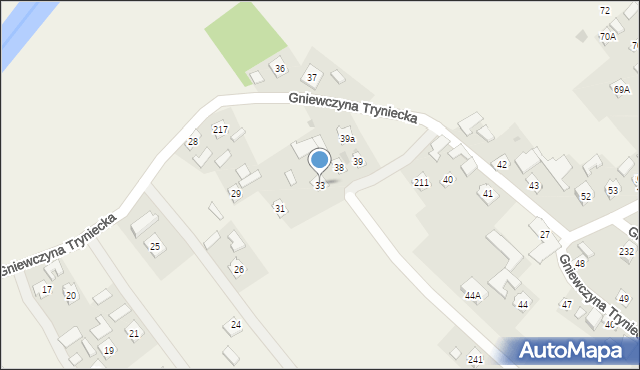 Gniewczyna Tryniecka, Gniewczyna Tryniecka, 33, mapa Gniewczyna Tryniecka