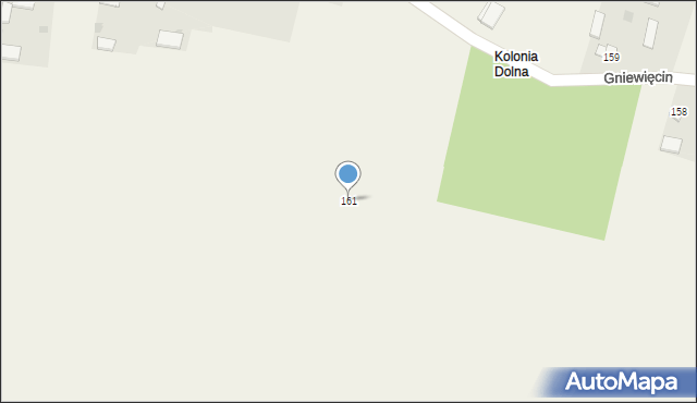 Gniewięcin, Gniewięcin, 161, mapa Gniewięcin