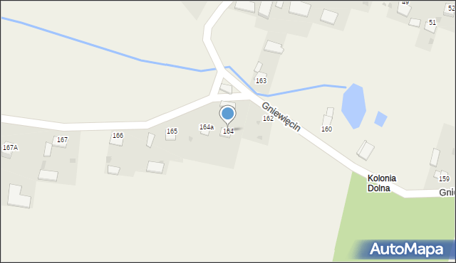 Gniewięcin, Gniewięcin, 164, mapa Gniewięcin