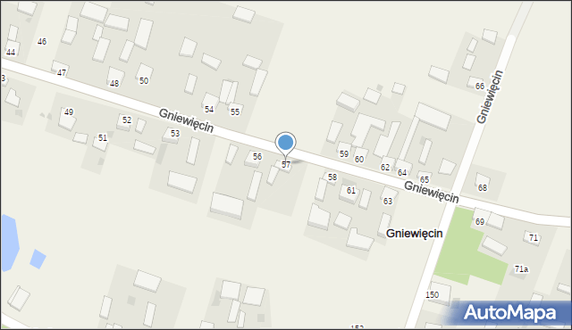 Gniewięcin, Gniewięcin, 57, mapa Gniewięcin