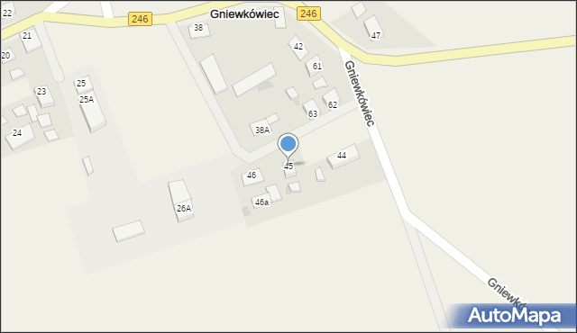 Gniewkówiec, Gniewkówiec, 45, mapa Gniewkówiec