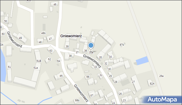 Gniewomierz, Gniewomierz, 35a, mapa Gniewomierz