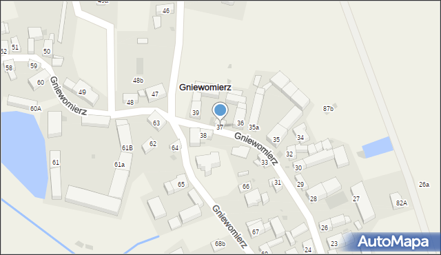 Gniewomierz, Gniewomierz, 37, mapa Gniewomierz