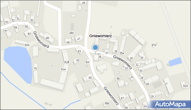 Gniewomierz, Gniewomierz, 38a, mapa Gniewomierz