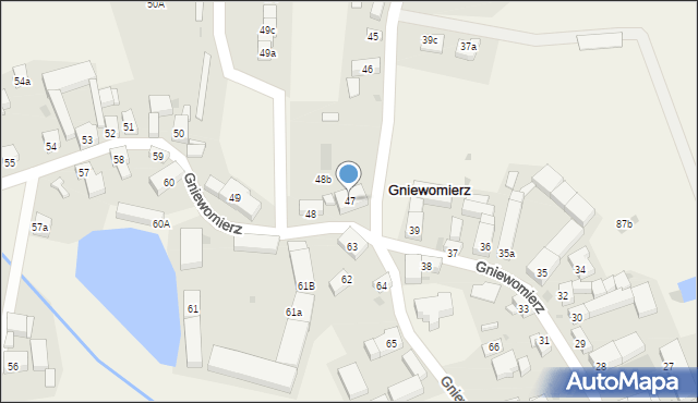 Gniewomierz, Gniewomierz, 47, mapa Gniewomierz