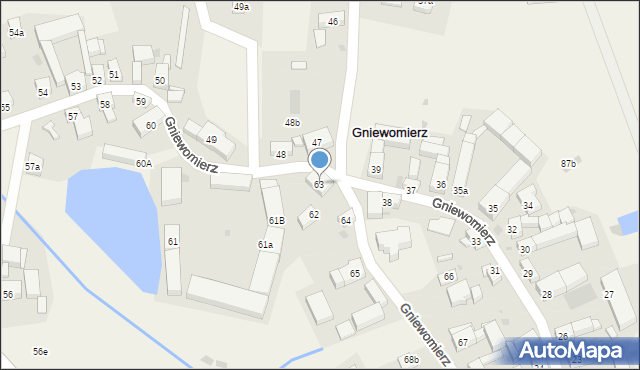 Gniewomierz, Gniewomierz, 63, mapa Gniewomierz