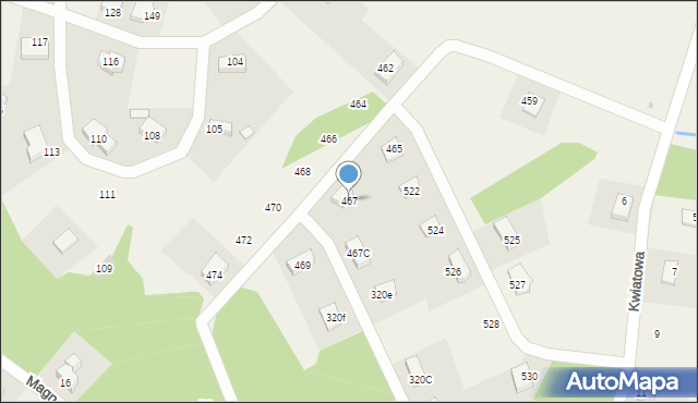 Gniewomirowice, Gniewomirowice, 467, mapa Gniewomirowice