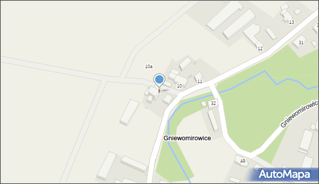 Gniewomirowice, Gniewomirowice, 8, mapa Gniewomirowice