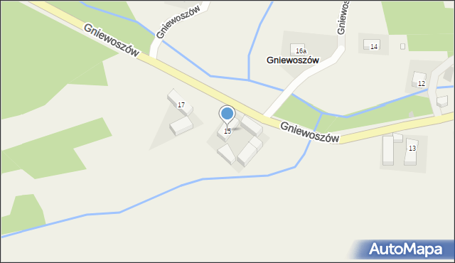 Gniewoszów, Gniewoszów, 15, mapa Gniewoszów