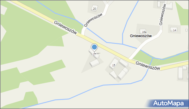 Gniewoszów, Gniewoszów, 17, mapa Gniewoszów