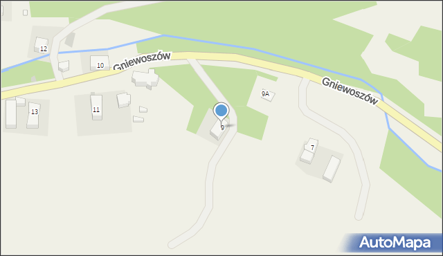 Gniewoszów, Gniewoszów, 9, mapa Gniewoszów