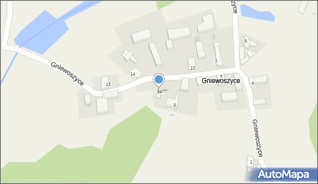 Gniewoszyce, Gniewoszyce, 9A, mapa Gniewoszyce