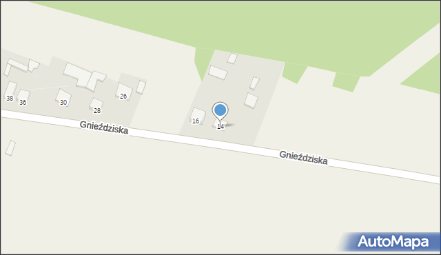 Gnieździska, Gnieździska, 14, mapa Gnieździska