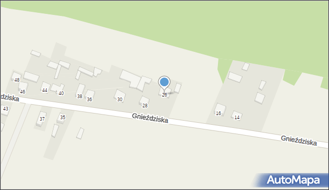 Gnieździska, Gnieździska, 26, mapa Gnieździska