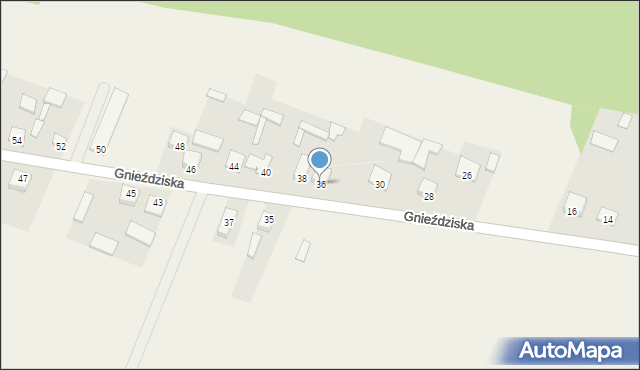 Gnieździska, Gnieździska, 36, mapa Gnieździska