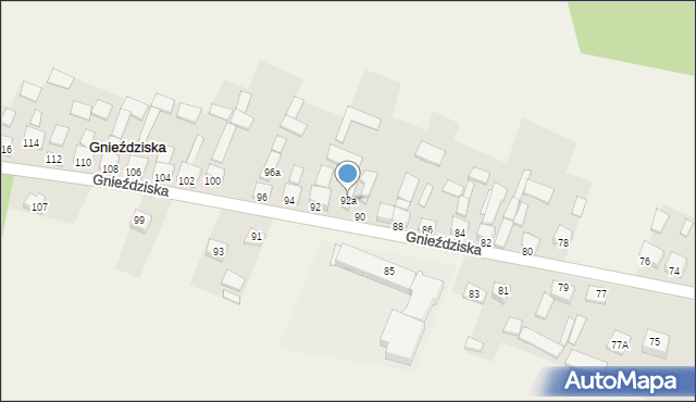 Gnieździska, Gnieździska, 92a, mapa Gnieździska