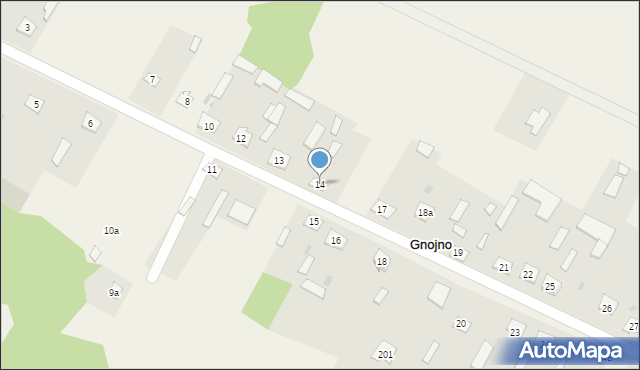 Gnojno, Gnojno, 14, mapa Gnojno