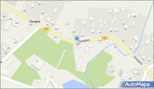 Gnojno, Gnojno, 116, mapa Gnojno