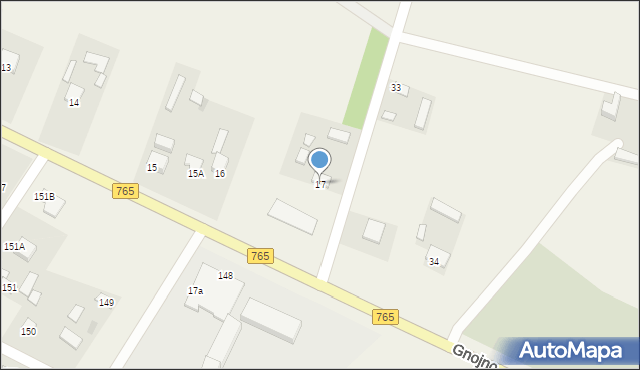 Gnojno, Gnojno, 17, mapa Gnojno