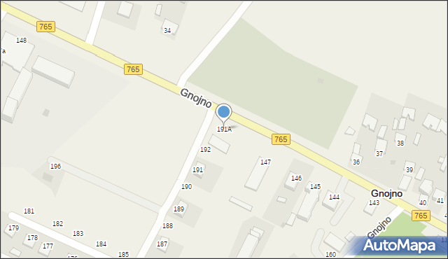 Gnojno, Gnojno, 191A, mapa Gnojno