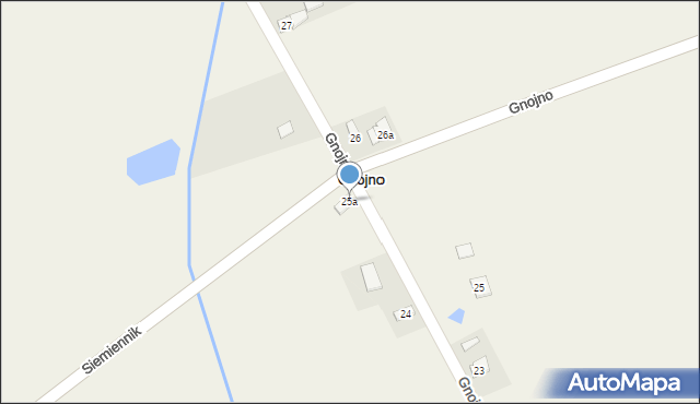 Gnojno, Gnojno, 25a, mapa Gnojno