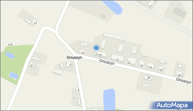 Gnuszyn, Gnuszyn, 20A, mapa Gnuszyn