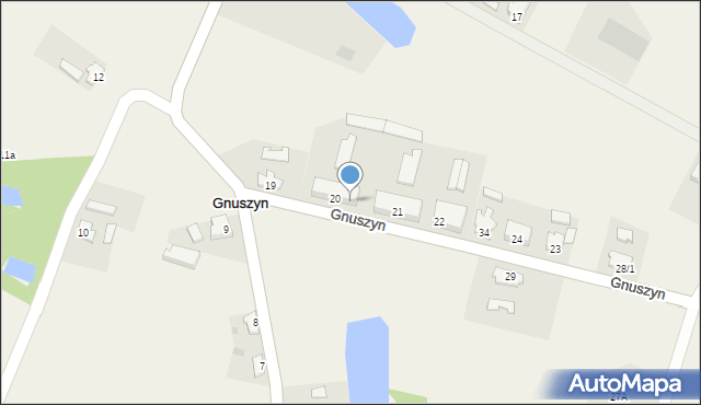 Gnuszyn, Gnuszyn, 20B, mapa Gnuszyn