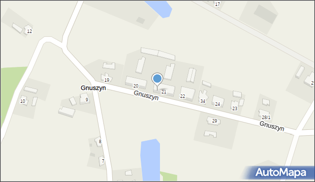 Gnuszyn, Gnuszyn, 21A, mapa Gnuszyn