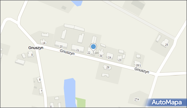 Gnuszyn, Gnuszyn, 22A, mapa Gnuszyn