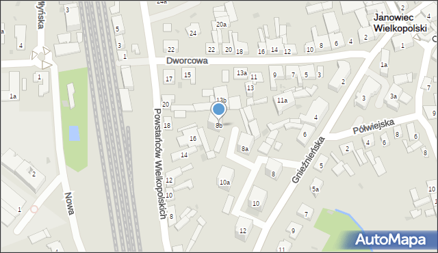 Janowiec Wielkopolski, Gnieźnieńska, 8b, mapa Janowiec Wielkopolski