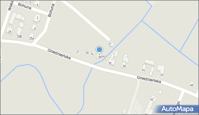 Murowana Goślina, Gnieźnieńska, 33, mapa Murowana Goślina