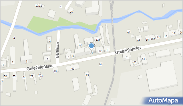 Poznań, Gnieźnieńska, 11, mapa Poznania