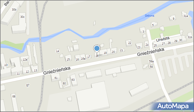 Poznań, Gnieźnieńska, 18, mapa Poznania