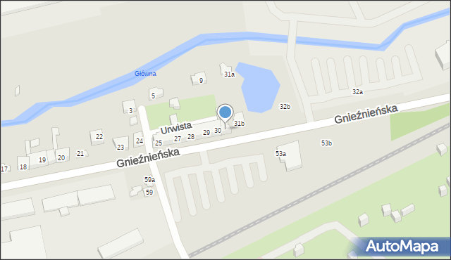 Poznań, Gnieźnieńska, 31, mapa Poznania