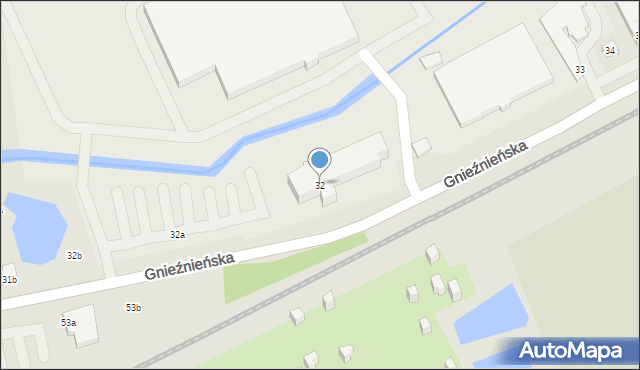 Poznań, Gnieźnieńska, 32, mapa Poznania