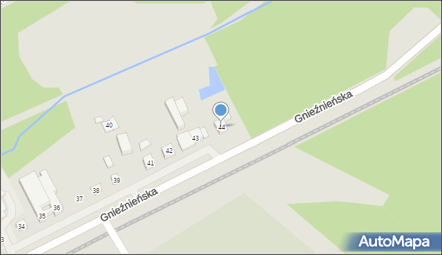 Poznań, Gnieźnieńska, 44, mapa Poznania