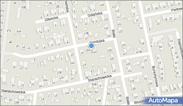 Radom, Gnieźnieńska, 17, mapa Radomia