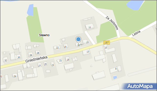 Sławno, Gnieźnieńska, 16, mapa Sławno