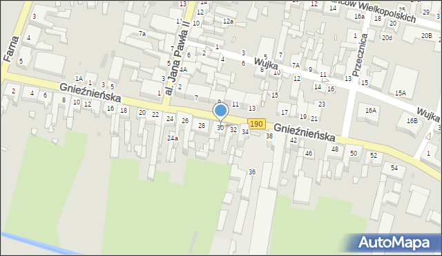 Wągrowiec, Gnieźnieńska, 30, mapa Wągrowiec
