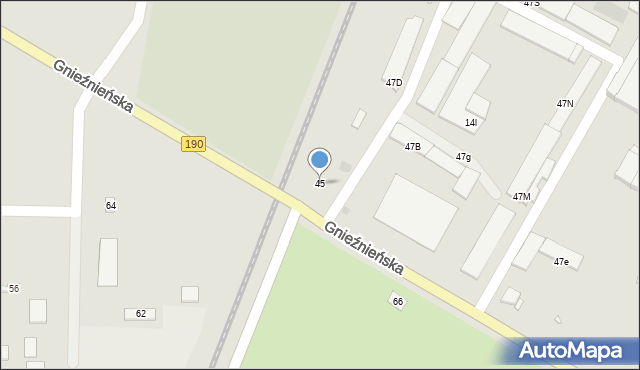 Wągrowiec, Gnieźnieńska, 45, mapa Wągrowiec