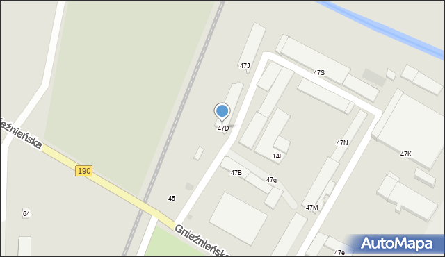 Wągrowiec, Gnieźnieńska, 47D, mapa Wągrowiec