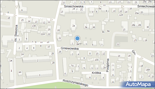 Wejherowo, Gniewowska, 1a, mapa Wejherowo