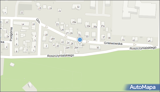 Wejherowo, Gniewowska, 28, mapa Wejherowo