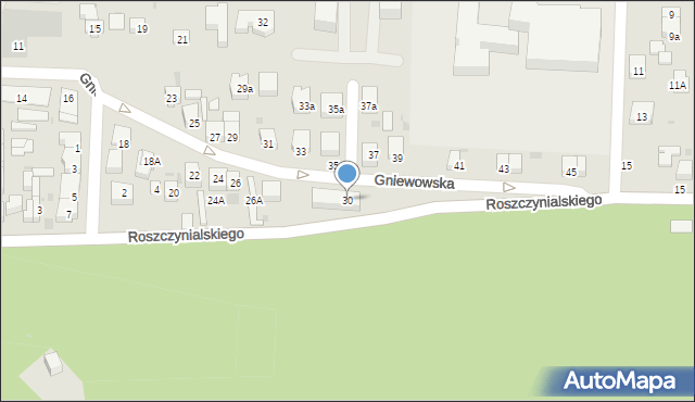 Wejherowo, Gniewowska, 30, mapa Wejherowo