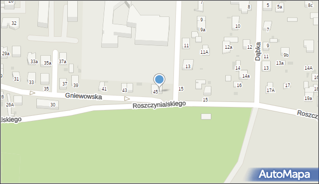 Wejherowo, Gniewowska, 45a, mapa Wejherowo