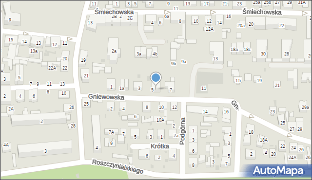 Wejherowo, Gniewowska, 5A, mapa Wejherowo